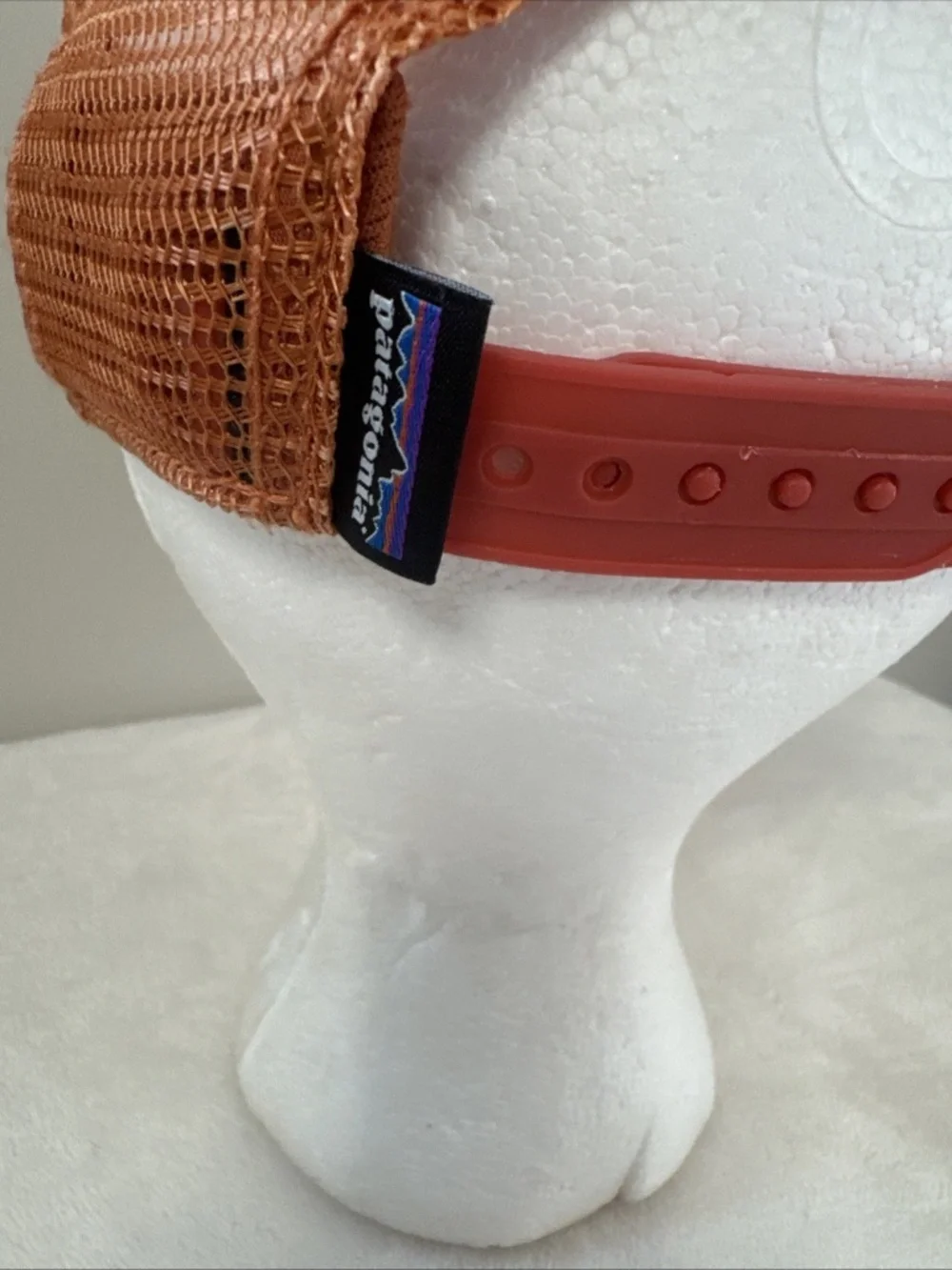 Patagonia Cosmic Peaks Trucker Hat | Orange & White Mountain | Outdoor Retro